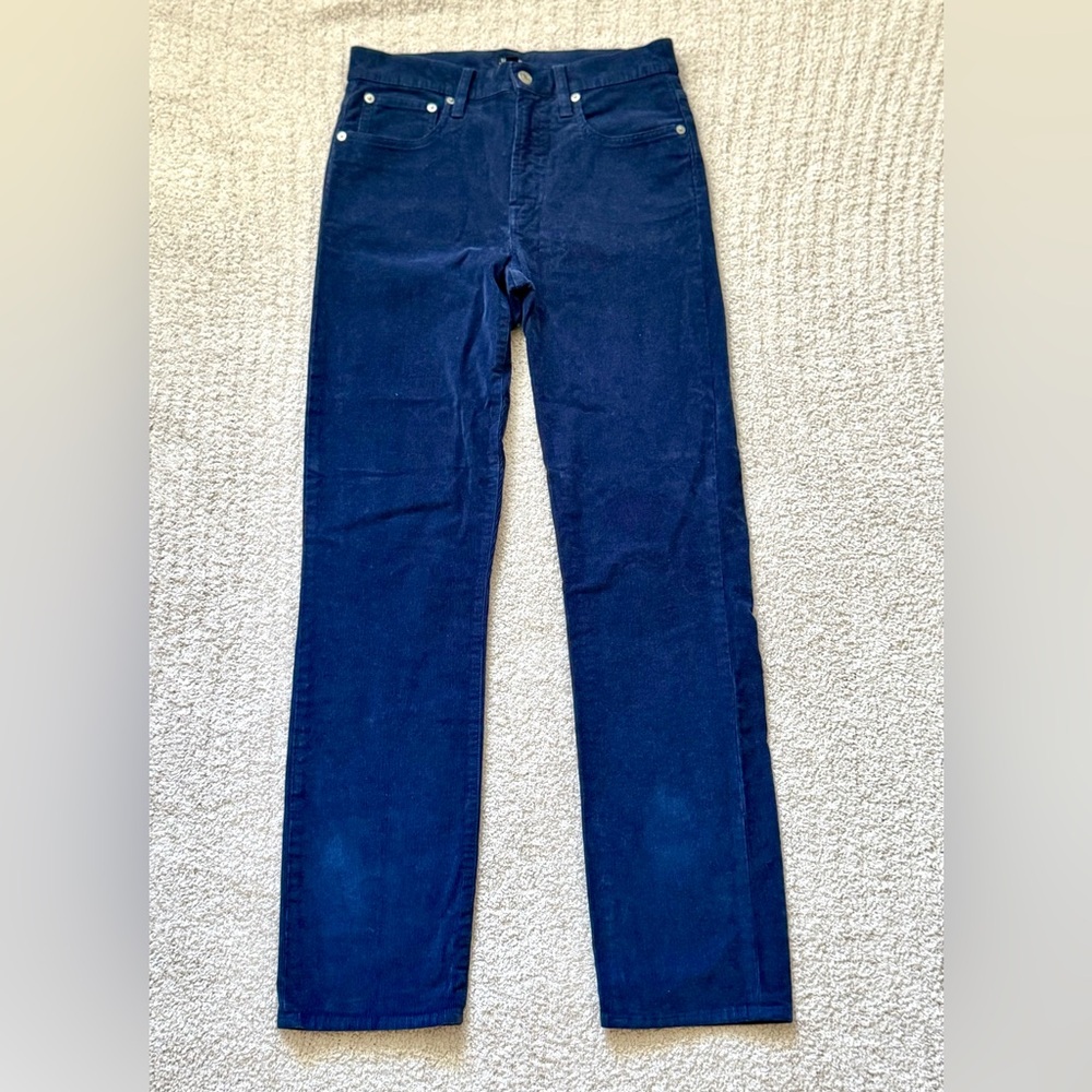 J Crew Blue Corduroy Pants 27 Tall